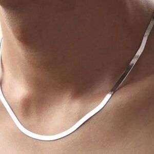 NEW 925 Sterling Silver Herringbone Necklace